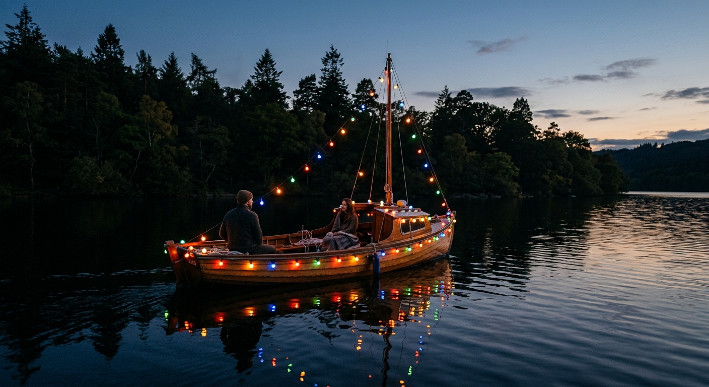 Massachusetts’ Hampton Ponds Hosts Third Annual Lighted Boat Parade